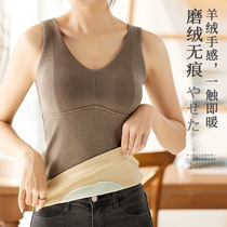 ULs new Develvet warm vest lady Agrass lined with latex underwear thickened outside wearing a skinny and thin body