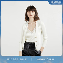 TED BAKER Spring Summer Lady Jane Yoyo Deep V Collar Casual Knit Cardiovert Blouse 242393
