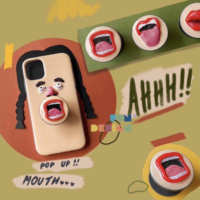 Thai designer 13 13Pro max three-dimensional expression ugly man funny bracket mobile phone case couple models