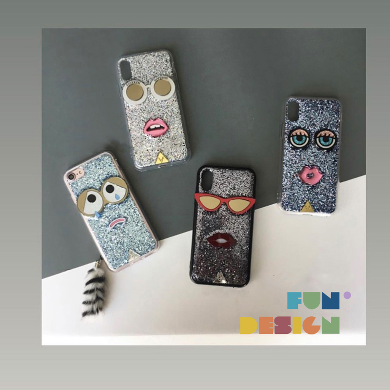 Thai designer 13pro max super flash large sequins three-dimensional expression all-inclusive drop-proof creative mobile phone case
