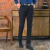 Quần Qi Qi nam giản dị mùa thu cotton lỏng thẳng nam mùa đông ấm áp trung niên quần cha kinh doanh quần áo thể thao Quần tây thường