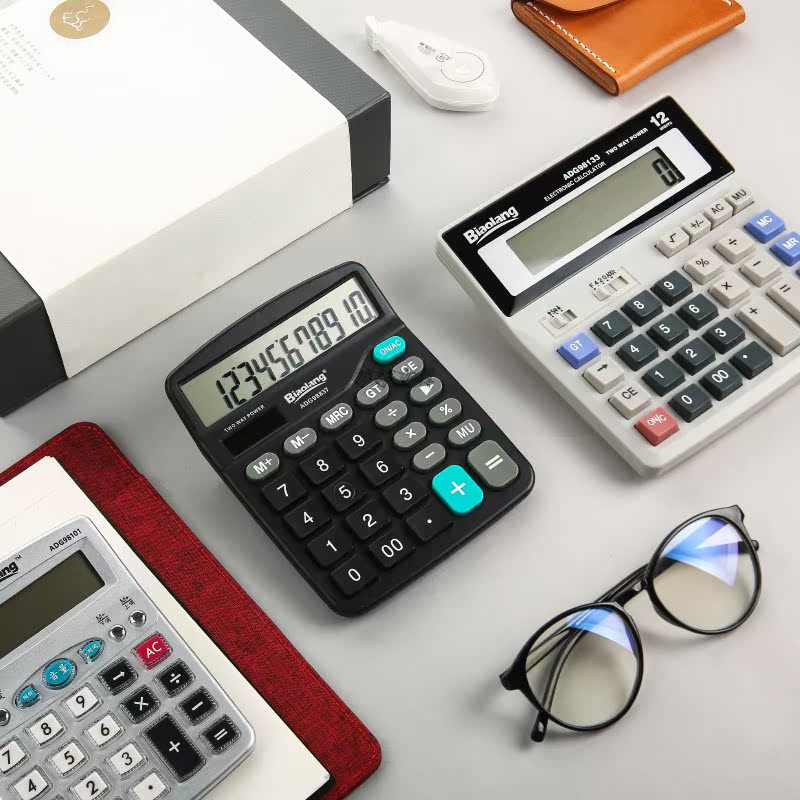 Morning light biao lang button double battery voice broadcast computer office financial calculator student computer