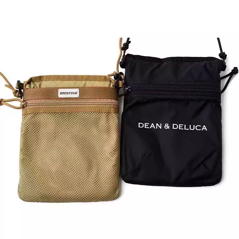 New Trendy Brand Deandeluca Foldable Portable Shopping Bag, Simple Crossbody Handbag, Dual-Use Lightweight Combination Bag
