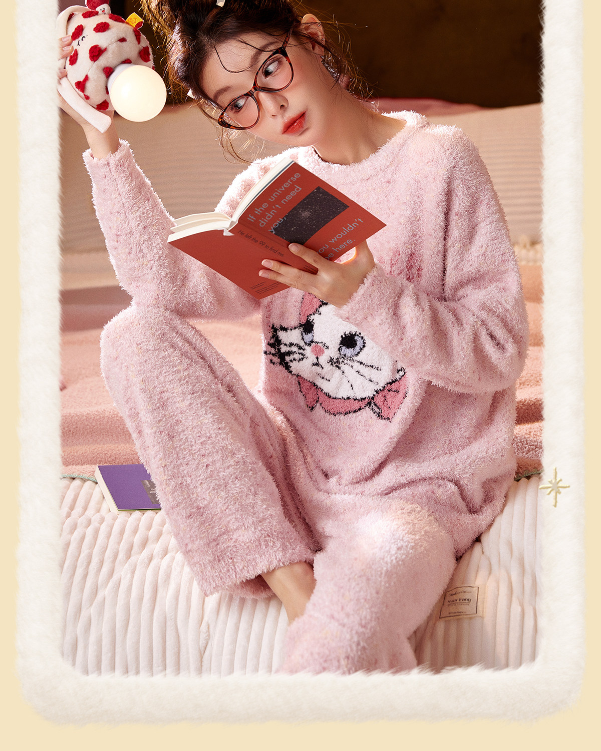  Дисней, демисезонная бархатная удерживающая тепло милая пижама, увеличенная толщина 