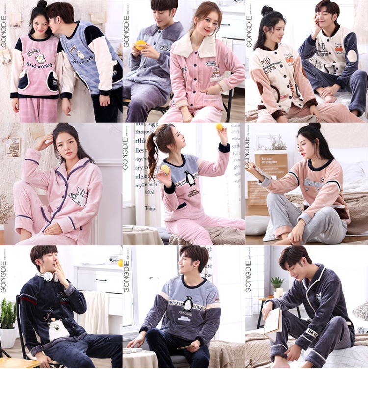 [Palace bướm price] đồ ngủ phụ nữ mùa thu và mùa đông san hô lông cừu flannel đồ ngủ nhà dịch vụ phù hợp với chăn bộ đồ mặc nhà