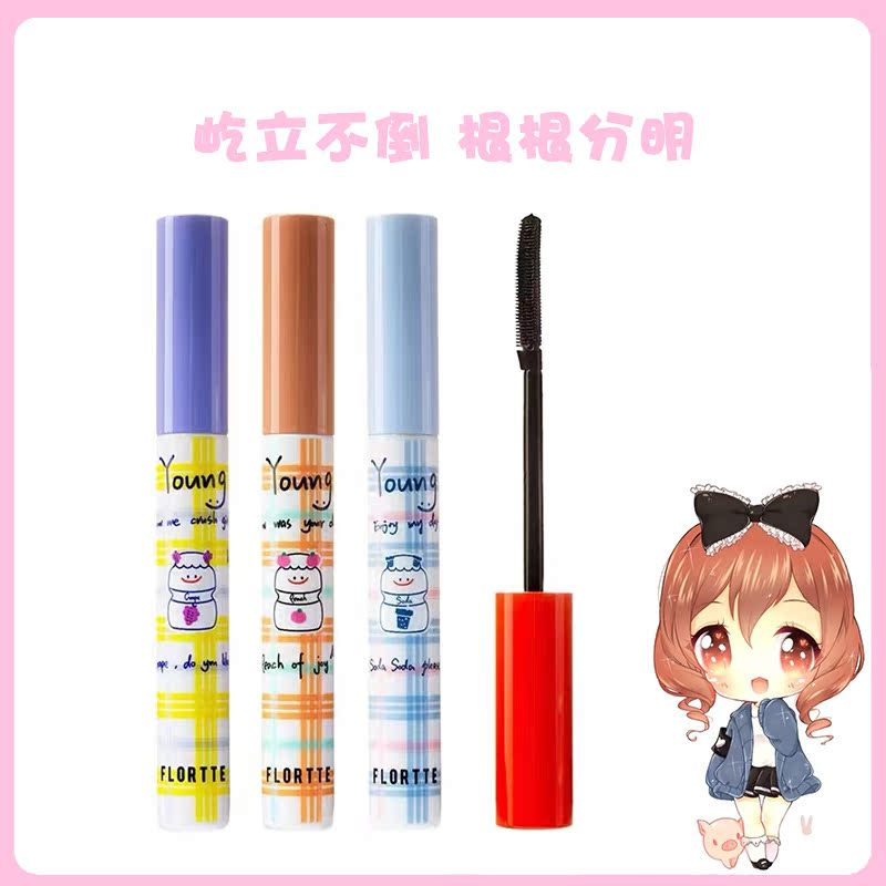 flortte flower Lolia oxygen Ledo eyelash primer color fine brush head waterproof lasting stereotype to send eyelash curler