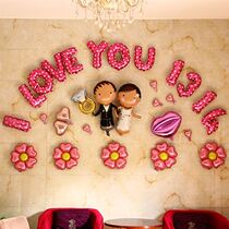 Balloon New House wedding wedding room wedding wedding personality creative Valentines Day supplies romantic decoration aluminum film background wall scene