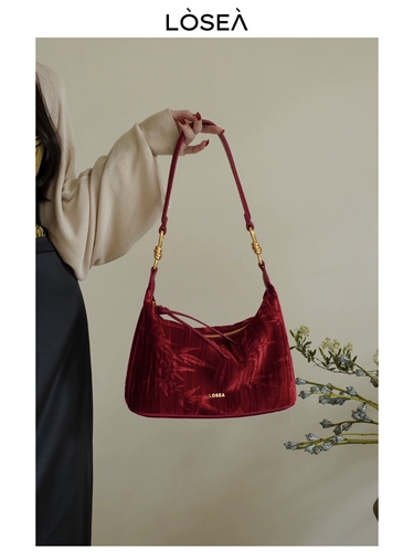 LOSEA Оригинальная сумка подмышку, сумка через плечо, красная сумка на одно плечо, китайский стиль