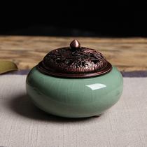 Yuming celadon incense burner ceramic incense burner tea ceremony home handmade antique incense incense burner ornaments Incense Road supplies