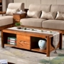 Wujinmu gỗ rắn bàn cà phê hình chữ nhật bàn cà phê gỗ rắn đồ gỗ Wujin nhà máy sofa trực tiếp - Bàn trà mẫu bàn đẹp