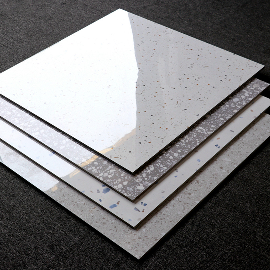 Color particle bright terrazzo tile 800x800 living room floor tile shopping mall clothing store non-slip floor tile