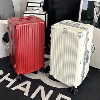 20inch Carry-On Luggage for Women, Aluminum Frame, Durable, Multifunctional Suitcase, Pc Student 24inch Large Capacity Trolley Case for Men