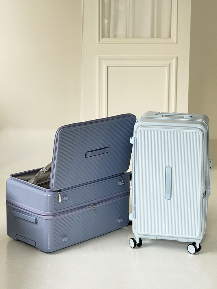 Large Capacity Side-Opening Suitcase for Women, 2026 New Model, Expandable Multifunctional Trolley Case, 20inch Carry-On Suitcase for Men