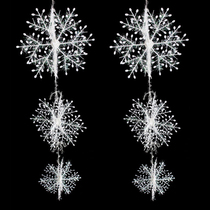 Christmas decorations Mall Mei Chen glass window pendant Hanging props Snowflake pieces Small snowflake string three series
