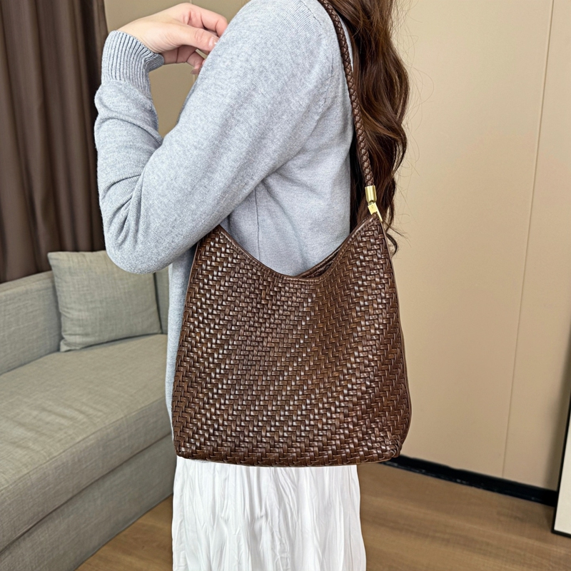 Sailinweis Woven Bag for Women, Large Capacity Tote Bag, 2026 New Fashion, Casual Bucket Bag, Textured Underarm Bag Sailinweis Woven Bag for Women, Large Capacity Tote Bag, 2026 New Fashion, Casual Bucket Bag, Textured Underarm Bag