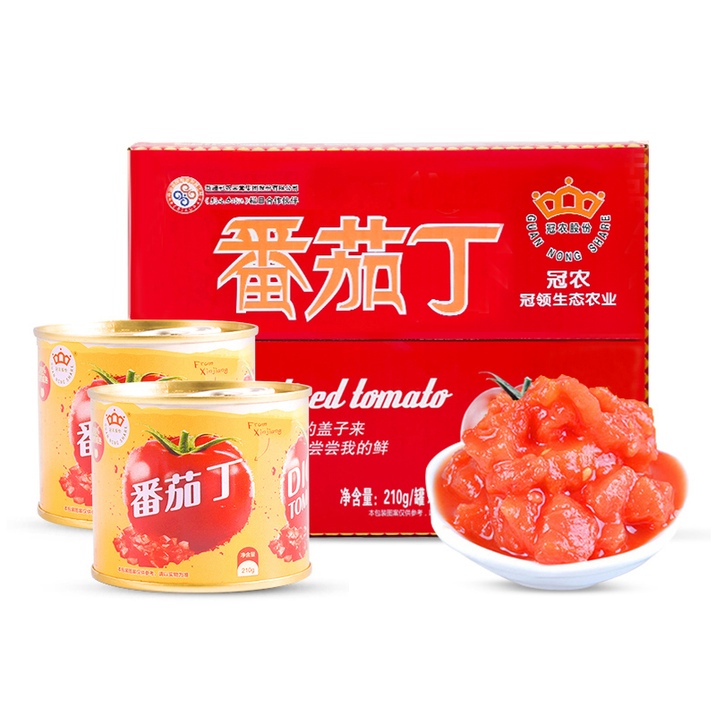 冠农新疆番茄丁罐头210g*12