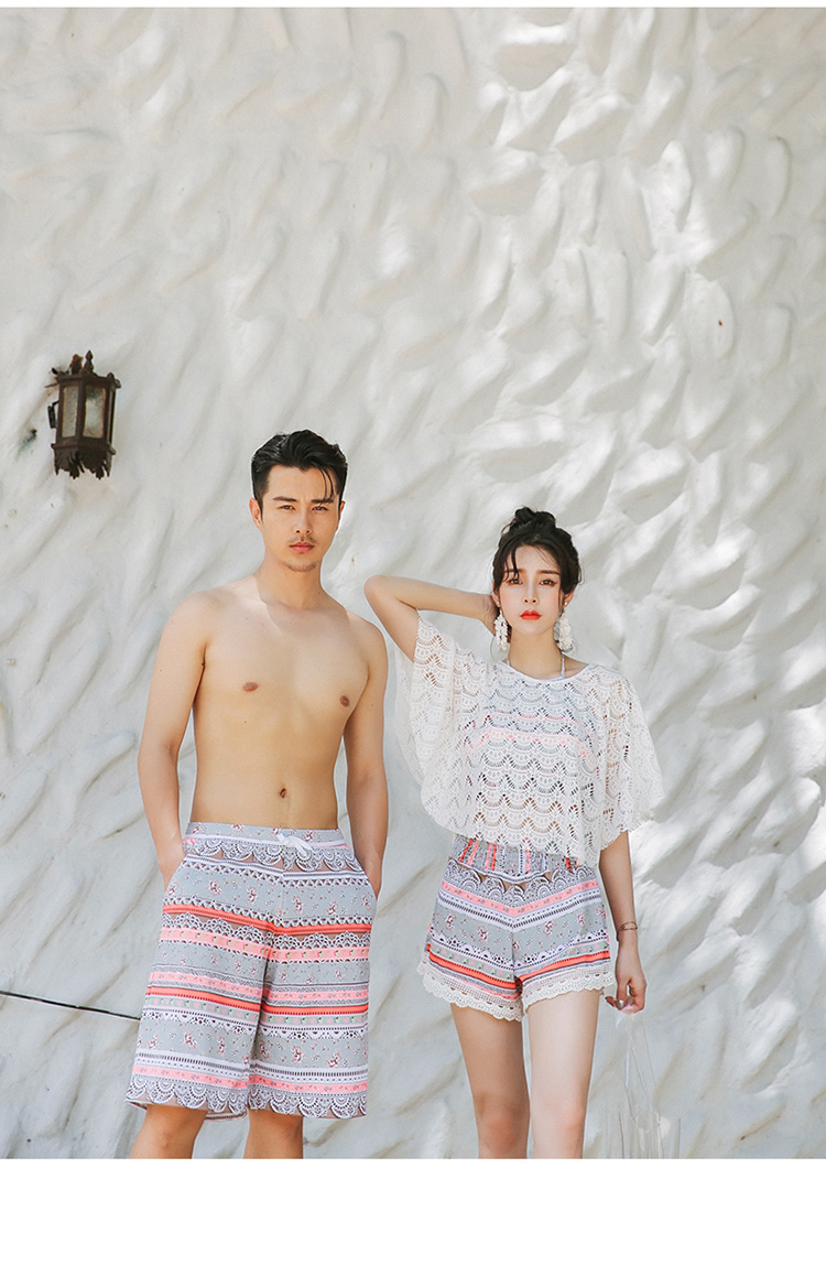 Cặp đôi đồ bơi chia đôi ngực nhỏ thu gom cỡ lớn che bụng là bong bóng mỏng suối nước nóng khu nghỉ mát nhỏ bơi tươi đồ đôi đi biển nam nữ