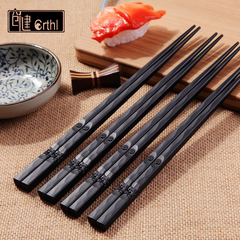 Japan-style Pointed Chopstick Sushi Cuisine Japan High-end Hotel Dining Hall Family Suit Alloy Home 10 Double