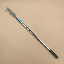 2 meters 3 meters stainless steel telescopic blue sleeve Rod Xiaoping fork 2 teeth 3 teeth 4 teeth 5 teeth round tip spear