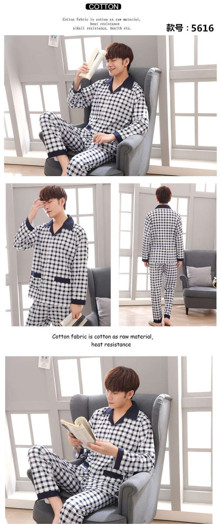 Pyjama pour homme      en Coton à manches longues - Ref 2988339 Image 43