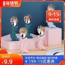 304 stainless steel Childrens fork spoon cartoon dinosaur fork spoon baby eating spoon fork out tableware short handle spoon