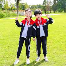 School uniform set for primary school students sports class uniforms children Spring and Autumn three sets of custom kindergarten Garden uniforms English style