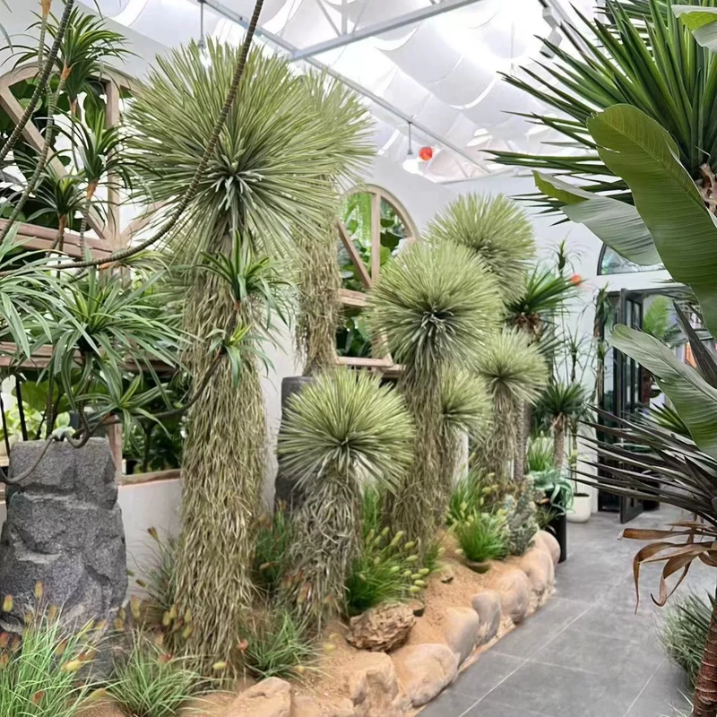 Artificial Tropical Desert Plants for Floral Decoration, Large Floor-Standing Potted Plants, Straw Man Fake Trees Artificial Tropical Desert Plants for Floral Decoration, Large Floor-Standing Potted Plants, Straw Man Fake Trees