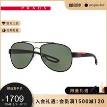 PRADA LINEA ROSSA Prada male pilot polarized sunglasses 0PS55QS drive mirrors