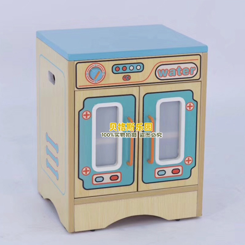 Tủ mô phỏng năm mảnh mẫu giáo giáo dục sớm đa chức năng búp bê nhà bếp mô hình tủ dạy đồ chơi - Đồ chơi gia đình bộ xếp hình