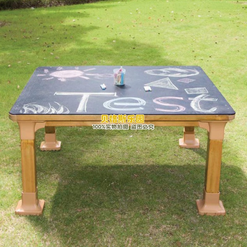 Outdoor Anticorrosive Wood Graffiti Board Painting Table Children Wooden Drawing Board Table Transparent Table Beauty Work Table Indoor Activity Table