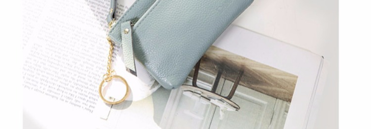 Ví ngắn mini da siêu mỏng da nam và nữ bằng da đôi zip ví đựng tiền xu ví đựng tiền
