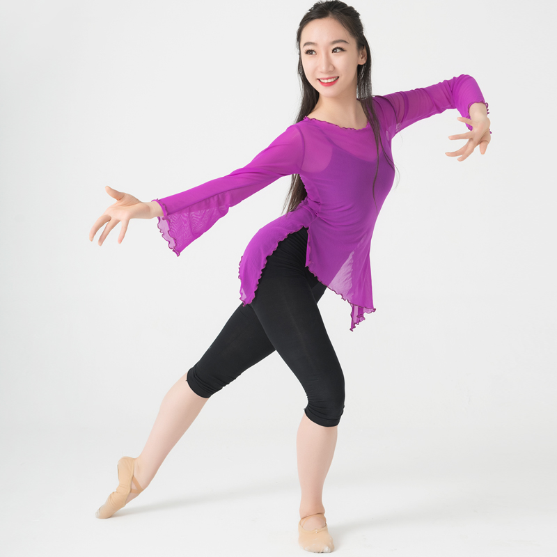 Classical dance practice clothes women dance gauze coat gauze coat elegant body rhyme dance gauze performance costume class
