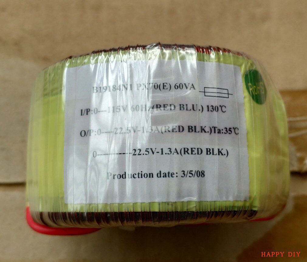 Brand New Daily Liter Outlet Ring Transformer 60VA Enter 0-115v group of outputs 0-22 5v Two groups