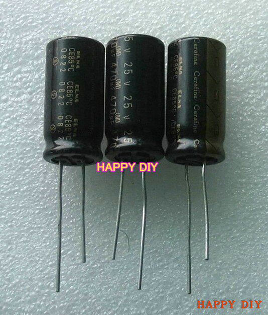 Brand new ELNA Ina Cerafine ROA advanced black leather gold word fever audio capacitor 470UF 25V
