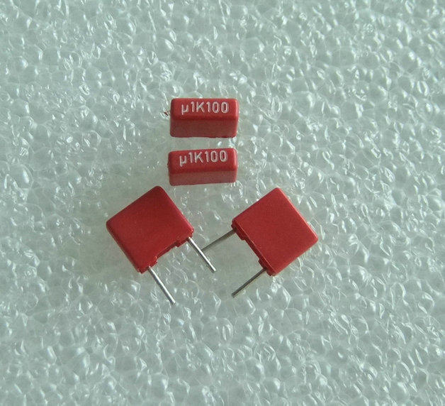 Brand new short footed red WIMA Fever film capacitor 100n 0 1uF (104) 100V bronze feet environmentally friendly