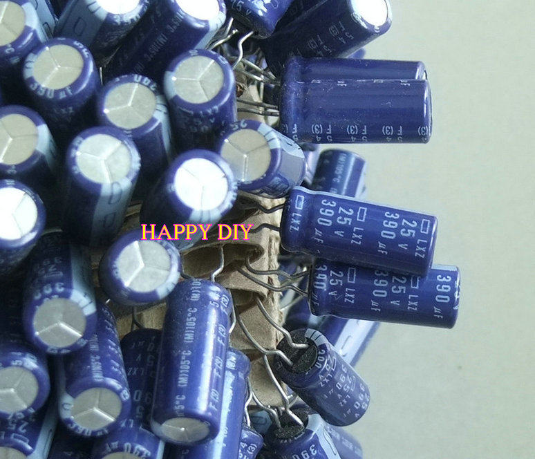 50 ups 5 folding chemicals nipon black diamond high-frequency low resistance LXZ capacitive 390uF 25V 3-10