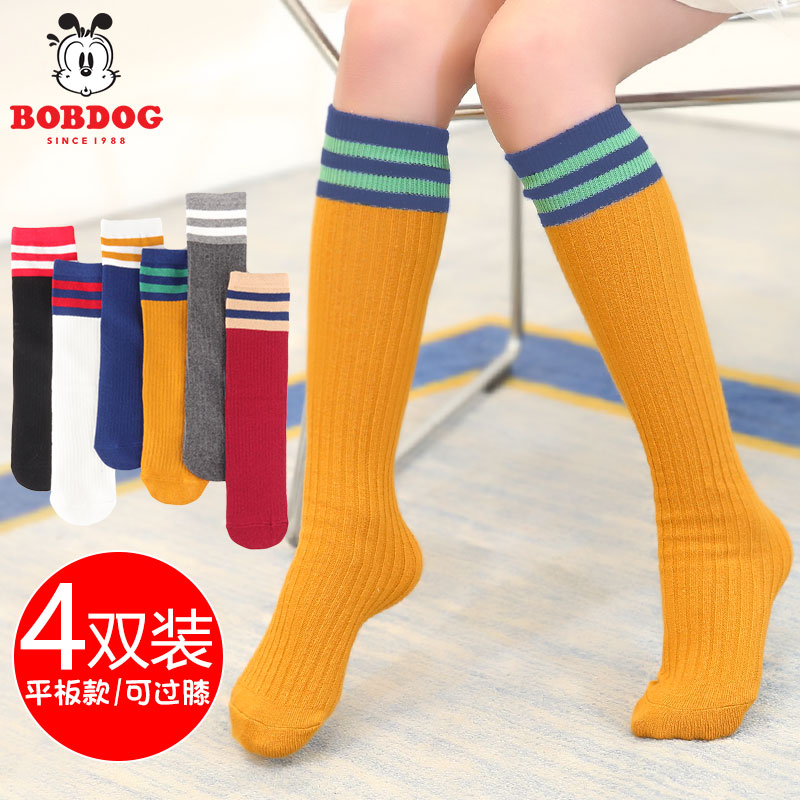 Babu Bean Children Long Silo Socks Spring Autumn Thin summer baby over kneecap Cotton Socks Mid-Cylinder Girl Bubble Socks
