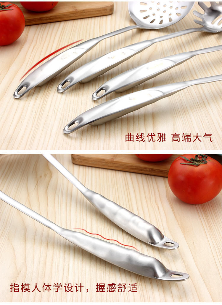 Thép không gỉ thìa dày lớn tay cầm dài nấu ăn xẻng rỗng cách nhiệt chống bỏng bếp đồ dùng nhà bếp xẻng muỗng chao gang
