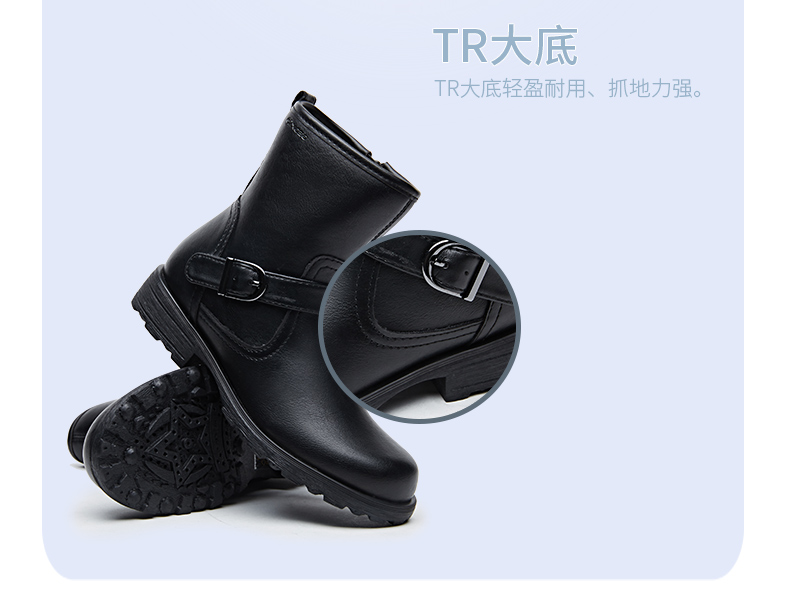 意大利 健乐士Geox 2019新款 女童保暖短靴 鞋底开孔透气 图4