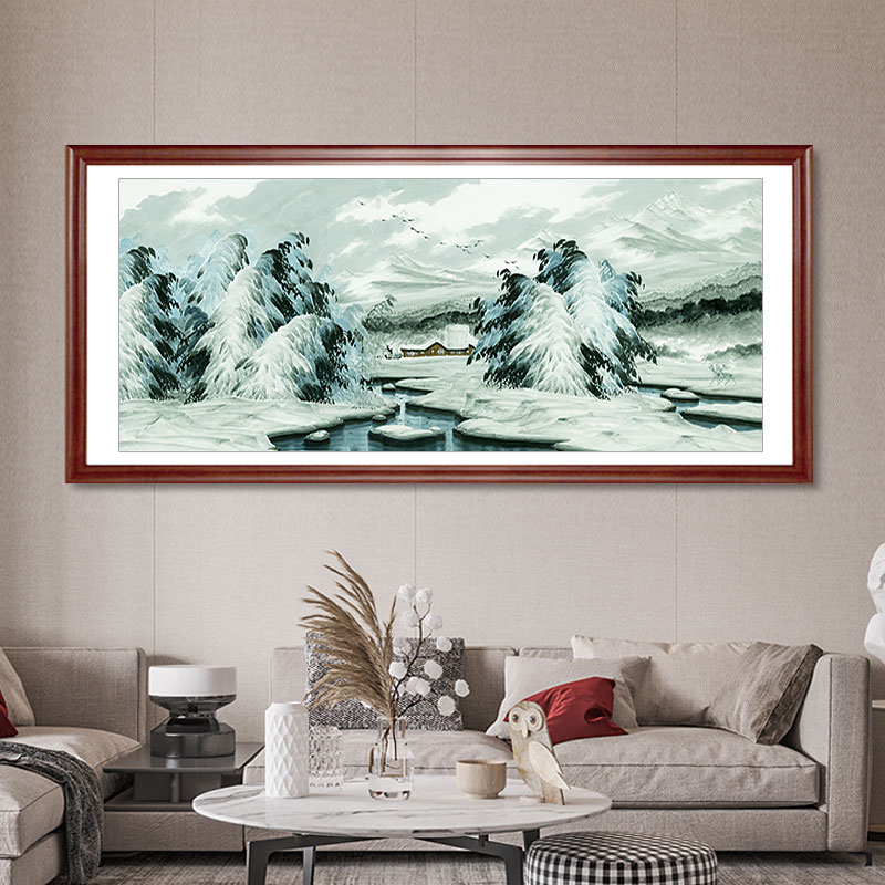 Snow Rundry Kuntu Decorative Painting Mural Chinese Living Room Sofa Background Wall Hung Painting Book House Office Landscape Painting