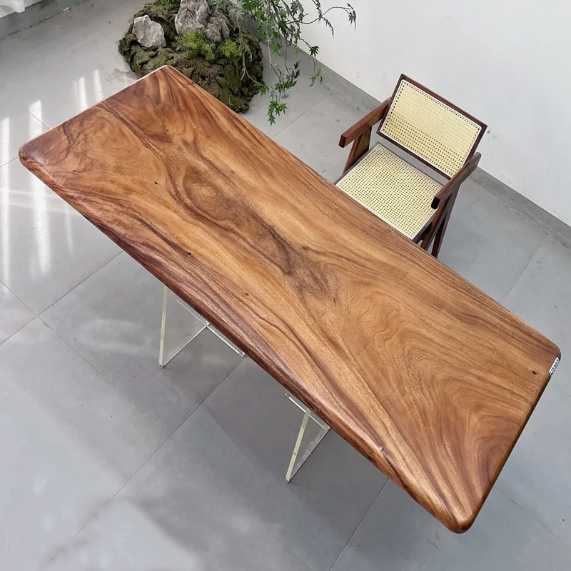 South American Walnut Large Board Tea Table Solid Wood Log Whole Island Table New Chinoiserie Pebble Edge Desktop South American Walnut Large Board Tea Table Solid Wood Log Whole Island Table New Chinoiserie Pebble Edge Desktop