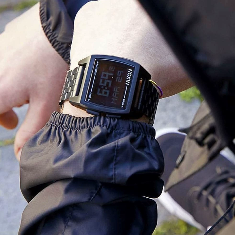 Американская покупка наручных часов Nixon мужские цифровые квадратные местный тиран золотые кварцевые часы A1107-502