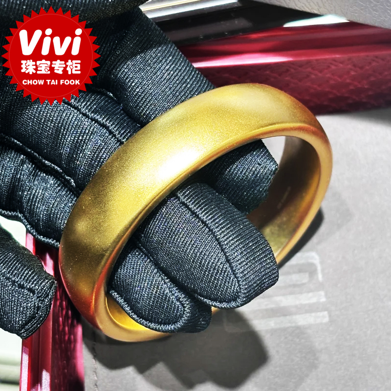 Chow Tai Fook Heritage Tire-Shaped Pure Gold Bracelet, Traditional Style, 150g Off, New Model, Gift, Price Calculation F213251