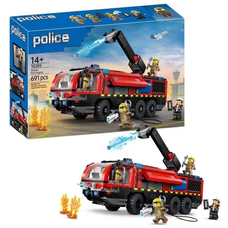 New Product Building Block City Series 60499 Airport Fire Truck Model Boy Educational Assembly Toy Children's Day Gift