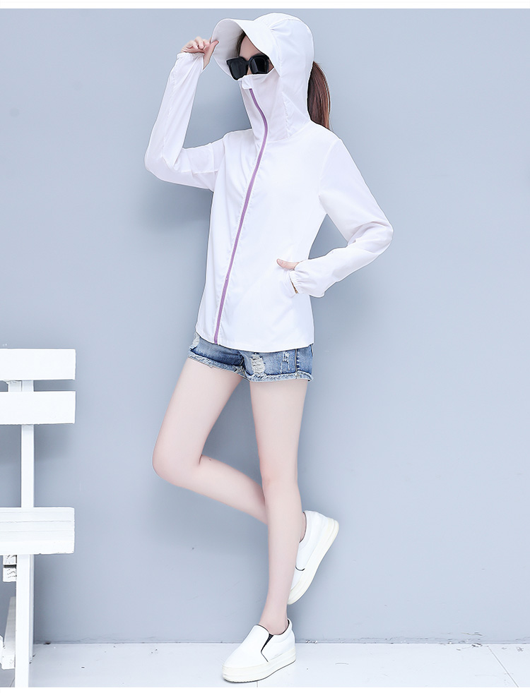 2018 new sun bảo vệ quần áo nữ chống uv đoạn ngắn hoang dã ngoài trời mùa hè quần áo chống nắng mỏng áo kem chống nắng áo sơ mi áo kiểu nữ đẹp tuổi 40