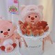 loopy bouquet strawberry hug bucket diy material package handmade gift plush doll as a birthday gift for girlfriend and best friend
