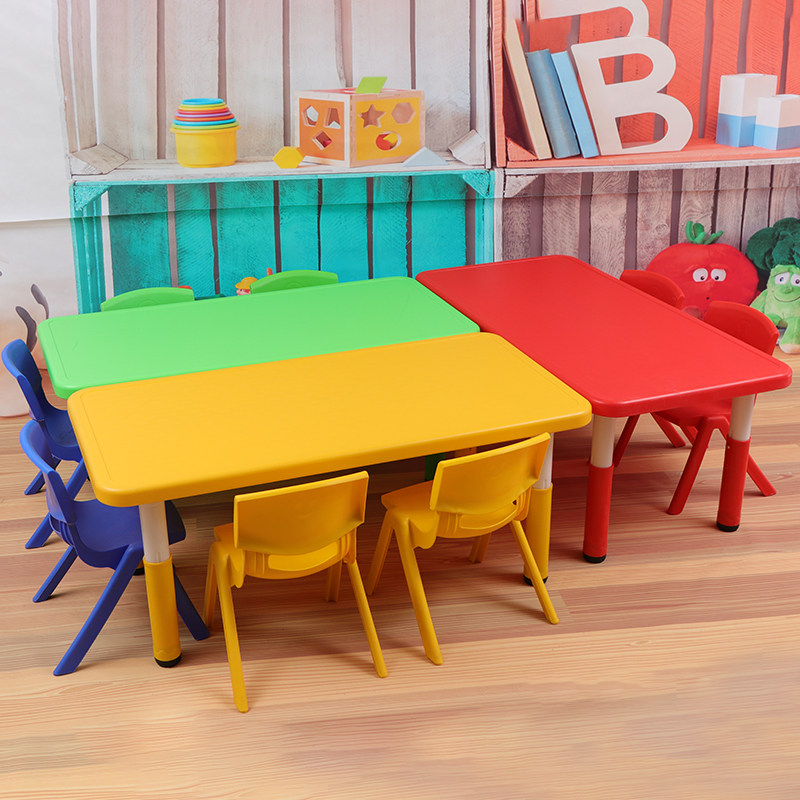 Kindergarten table and chairs Children's table suit Toddler table kits Plastic Gaming Table Learning Desk Small Chair