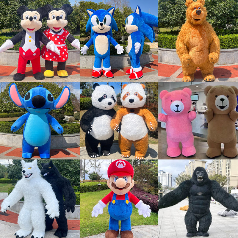 Foreign Trade Inflatable Giant Panda Mascot Costume, Martha Bear Mascot Costume, Stitch and Mickey Mascot Costume, Adult Walking Costume Foreign Trade Inflatable Giant Panda Mascot Costume, Martha Bear Mascot Costume, Stitch and Mickey Mascot Costume, Adult Walking Costume