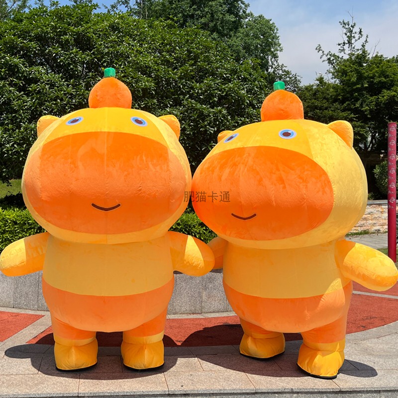 Tiktok Popular Inflatable Capybara Lulu Mascot Costume Adult Walking Costume Lulu Mascot Costume Lulu Outfit