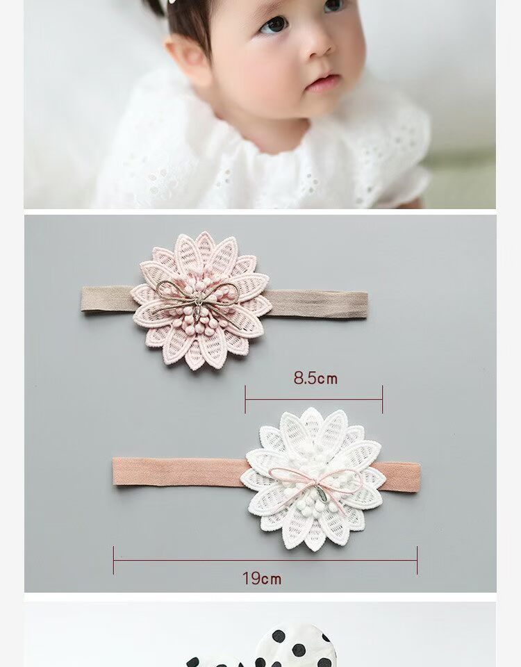 Bé gái đội mũ công chúa dễ thương tai thỏ headband bé gái 0-6-12 tháng băng đô tai thỏ